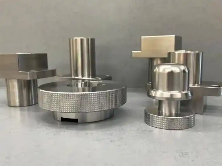 Precision gear shaft being machined on a CNC lathe